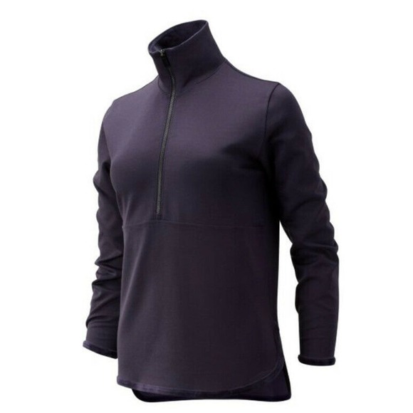 New Balance Purple Medium Determination Luxe Layer Long Sleeve 1/4 Zip Jacket P6 - Picture 1 of 7